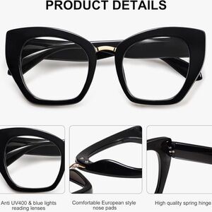 AMOMOMA cat I style eyewear repairs black green red 1.75 strength